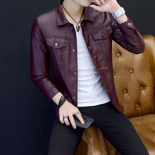 men leather jacket fashion pu male red wine leather motorcycle jacket coats mens brand clothing coat black brown m-4xl
men leather jacket fashion pu male red wine leather motorcycle jacket coats mens brand clothing coat black brown m-4xl