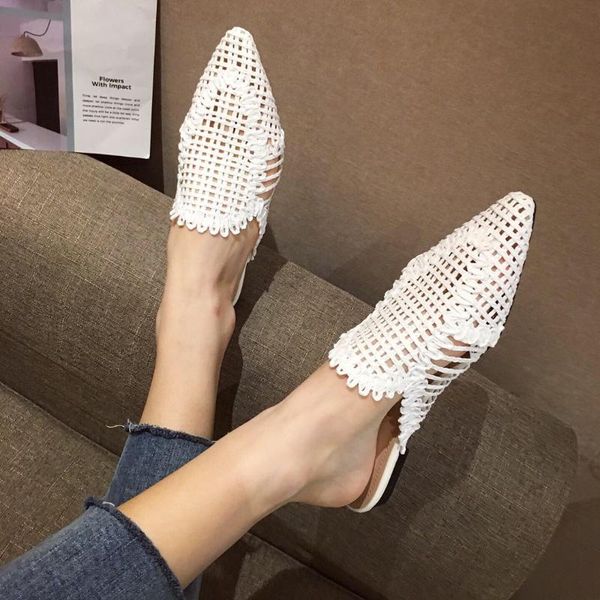 new style women slippers rattan knit casual sandals indoor floor shoes home mules pointed toe flat shoes woman 2020, Black
new style women slippers rattan knit casual sandals indoor floor shoes home mules pointed toe flat shoes woman 2020, Black