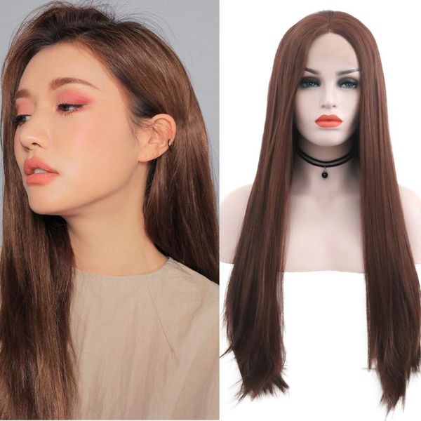synthetic wigs quinlux hair brown long silky straight cosplay costume per plucked lace front wig for black women heat fiber
synthetic wigs quinlux hair brown long silky straight cosplay costume per plucked lace front wig for black women heat fiber