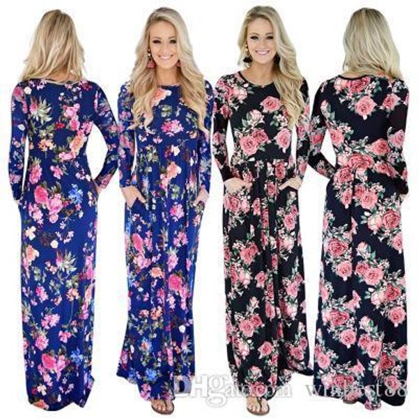 weekend casual wear rose printed long dresses soft comfortable printing long sleeve dress dhl, Black;gray
weekend casual wear rose printed long dresses soft comfortable printing long sleeve dress dhl, Black;gray