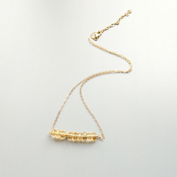 lii ji genuine natural citrine sparkling beads us 9k gf chain link delicated handmade necklace 40cm/45cm, Silver
lii ji genuine natural citrine sparkling beads us 9k gf chain link delicated handmade necklace 40cm/45cm, Silver