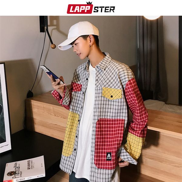 мужчины pathwork streetwear клетчатых рубашки 2019 мужских корейские моды с длинным рукавом vintage повседневных кнопок корейской рубашки, White;black
мужчины pathwork streetwear клетчатых рубашки 2019 мужских корейские моды с длинным рукавом vintage повседневных кнопок корейской рубашки, White;black