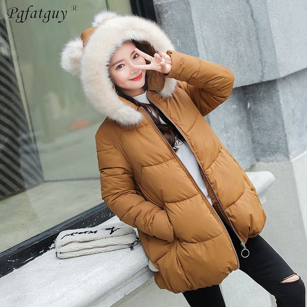 2018 new fashion cat ears hooded zipper caramel pink jackets coats women's winter warm down cotton padded long parkas outwear, Black
2018 new fashion cat ears hooded zipper caramel pink jackets coats women's winter warm down cotton padded long parkas outwear, Black