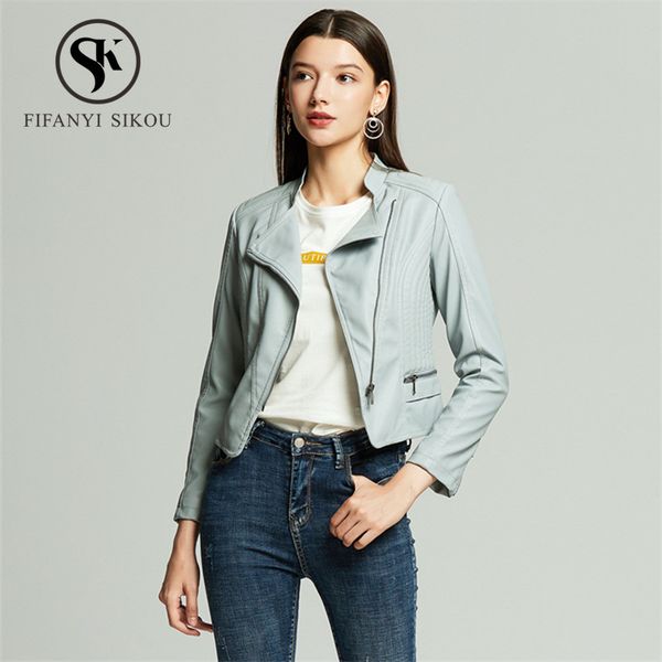 2019 fashion pu leather jacket women short motorcycle coat long sleeve zipper lady soft faux leather biker jackets high quality, Black
2019 fashion pu leather jacket women short motorcycle coat long sleeve zipper lady soft faux leather biker jackets high quality, Black