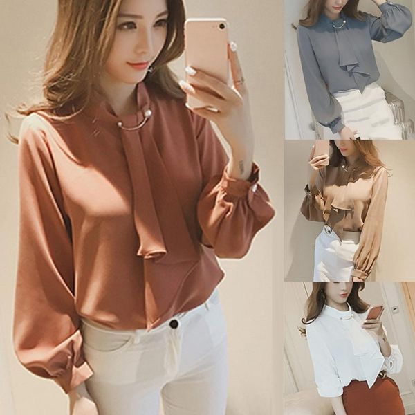 vintage plus size fashion blouse women long lantern sleeve o-neck casual chiffon tie solid shirts blusa feminina ropa mujer, White
vintage plus size fashion blouse women long lantern sleeve o-neck casual chiffon tie solid shirts blusa feminina ropa mujer, White