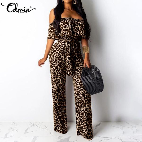 women's jumpsuits & rompers celmia vintage off shoulder leopard print summer women short sleeve fashion bodycon party overalls feminina, Black;white
women's jumpsuits & rompers celmia vintage off shoulder leopard print summer women short sleeve fashion bodycon party overalls feminina, Black;white