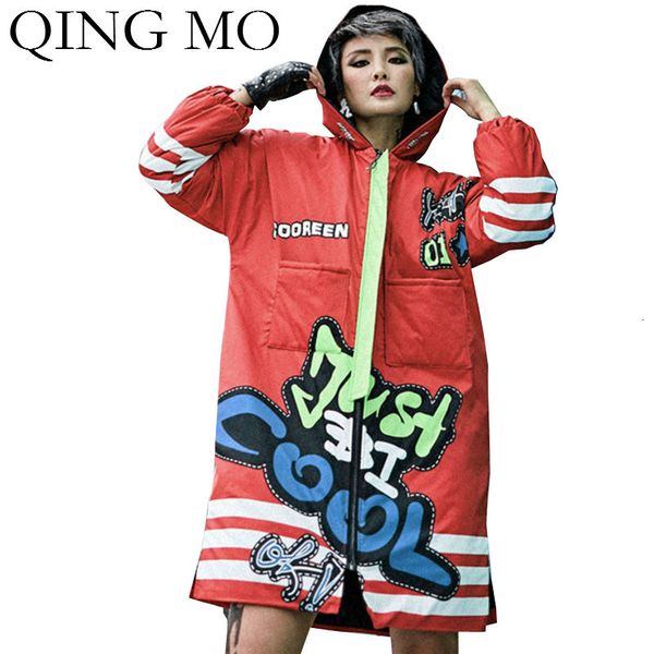 qing mo orange women hooded parkas 2019 women streetwear loose parkas female letter printed cotton padded coat oversized zqy2399, Black
qing mo orange women hooded parkas 2019 women streetwear loose parkas female letter printed cotton padded coat oversized zqy2399, Black