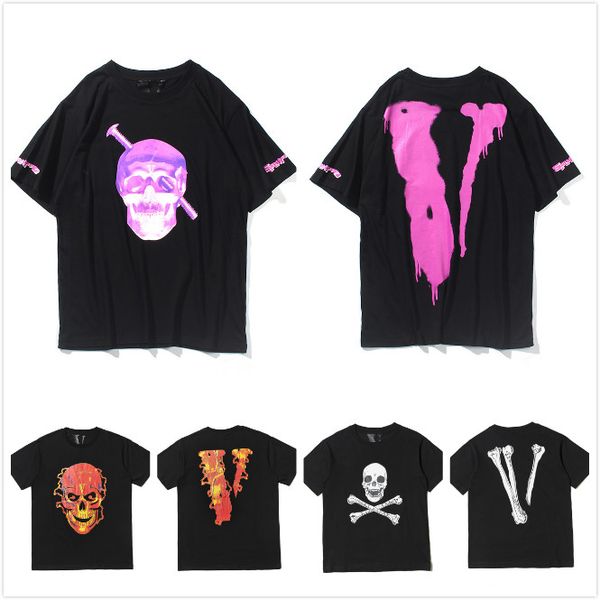 Vlone мужские дизайнерские футболки Мужчины Женщины Череп роскошная футболка Harajuku 
Vlone мужские дизайнерские футболки Мужчины Женщины Череп роскошная футболка Harajuku