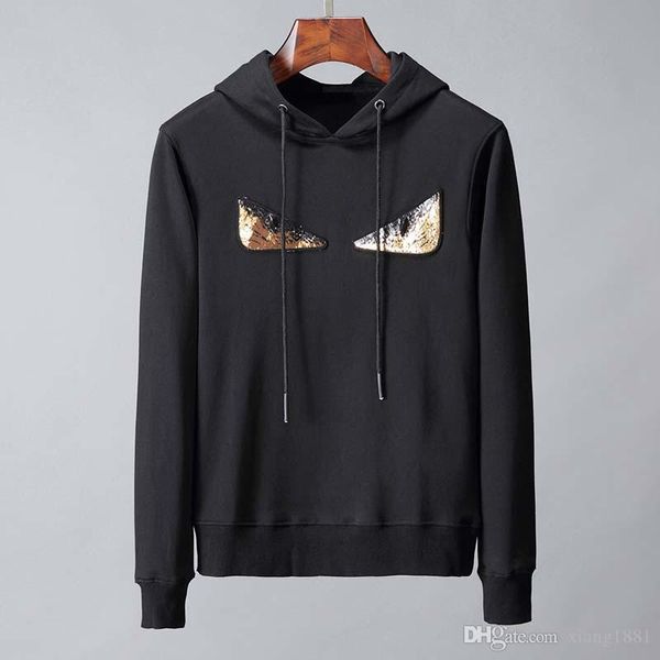 2019 new sweater men's european station autumn and winter new little monster demon eyes sequins casual trend hooded long-sleeved shirt, Black
2019 new sweater men's european station autumn and winter new little monster demon eyes sequins casual trend hooded long-sleeved shirt, Black