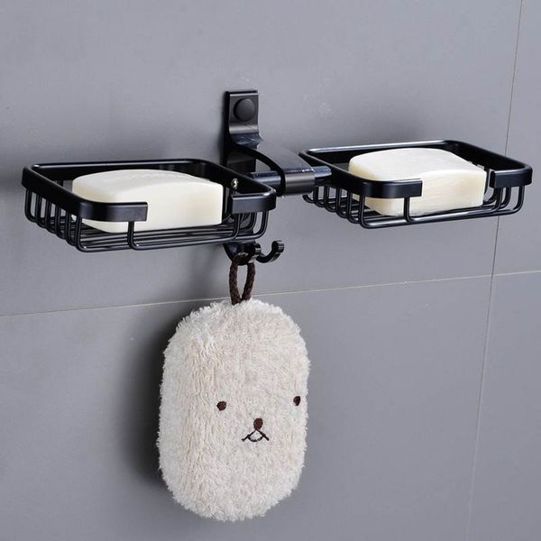 bathroom black space aluminum soap shelf double dish holder shower wall mounted decorative soap dishes box basket square etagere
bathroom black space aluminum soap shelf double dish holder shower wall mounted decorative soap dishes box basket square etagere