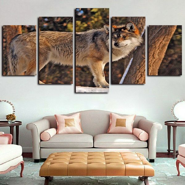 5 panels brown wild wolf painting animal modern artworks giclee canvas wall art for home decor abstract poster canvas print oil painting
5 panels brown wild wolf painting animal modern artworks giclee canvas wall art for home decor abstract poster canvas print oil painting
