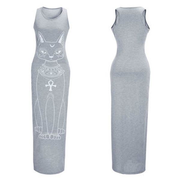 2019 designer women tank maxi sheath dress women sleeveless crew neck cotton cat printed dress cotton casual spring summer long dress, Black;gray
2019 designer women tank maxi sheath dress women sleeveless crew neck cotton cat printed dress cotton casual spring summer long dress, Black;gray