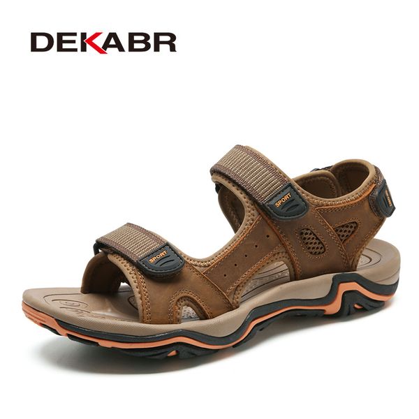 dekabr men sandals summer cow leather new for beach male shoes breathable fashion men's casual shoes sandals zapatos hombre, Black
dekabr men sandals summer cow leather new for beach male shoes breathable fashion men's casual shoes sandals zapatos hombre, Black