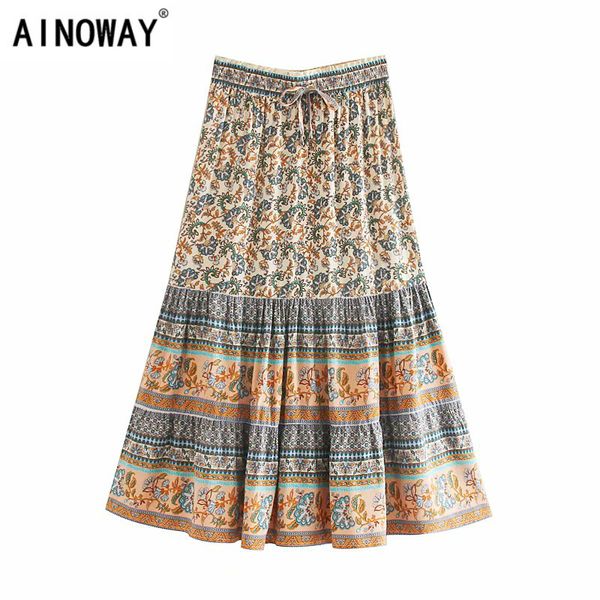 vintage chic hippie women floral peacock printed high elastic waist beach bohemian skirt ladies midi a-line boho skirt, Black
vintage chic hippie women floral peacock printed high elastic waist beach bohemian skirt ladies midi a-line boho skirt, Black