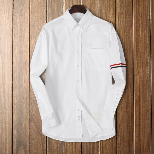 2020 tb color band armband decoration designer brand casual white blue loose long sleeve casual shirt men and women t-shirt round hem, White;black
2020 tb color band armband decoration designer brand casual white blue loose long sleeve casual shirt men and women t-shirt round hem, White;black