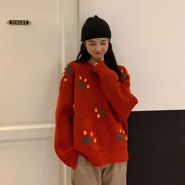 gruiiceen 2019 winter new cute appliques cherry knitted sweater woman o-neck pullover gy2019900, White;black
gruiiceen 2019 winter new cute appliques cherry knitted sweater woman o-neck pullover gy2019900, White;black