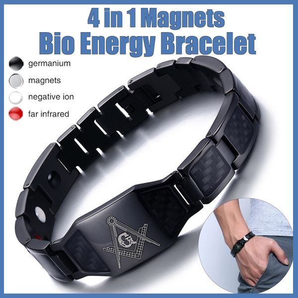4 in 1 men steel magnetic therapy healing bracelet bio magnet health care bangle relieve pain anti radiation wristband gift, Golden;silver
4 in 1 men steel magnetic therapy healing bracelet bio magnet health care bangle relieve pain anti radiation wristband gift, Golden;silver