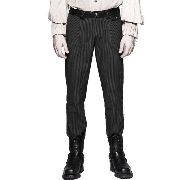 steampunk men's striped cotton pants pinstripe simple fitness chino pants casual long straight pants, Black
steampunk men's striped cotton pants pinstripe simple fitness chino pants casual long straight pants, Black