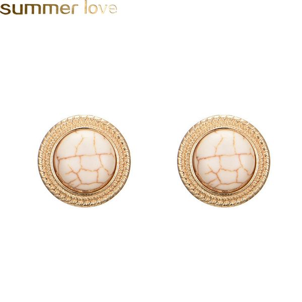 new round marble opal stone big stud earrings for women fashion temperament simulated pearl earring jewelry 2019 cute korea style, Golden;silver
new round marble opal stone big stud earrings for women fashion temperament simulated pearl earring jewelry 2019 cute korea style, Golden;silver