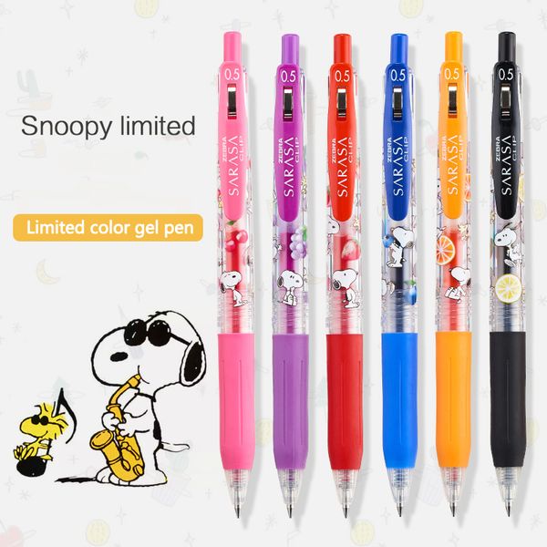 

1pc zebra sarasa jj15 snoopy gel pen cartoon 0.5mm limited edition kawaii neutral pen press school supplies stationery pens