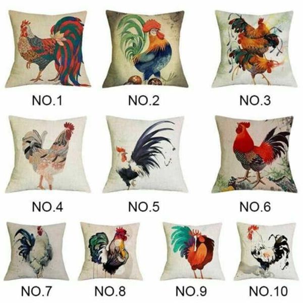 pillow case fashion colorful chicken rooster throw pillowcase cotton linen printed covers for office home textile
pillow case fashion colorful chicken rooster throw pillowcase cotton linen printed covers for office home textile