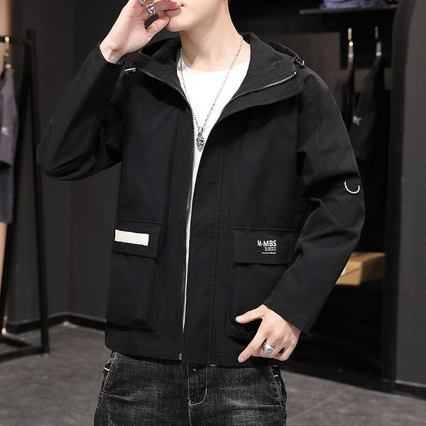 men's jacket new spring and autumn clothes fashion tooling jacket cotton men's streetwear zipper with hood, Black;brown
men's jacket new spring and autumn clothes fashion tooling jacket cotton men's streetwear zipper with hood, Black;brown