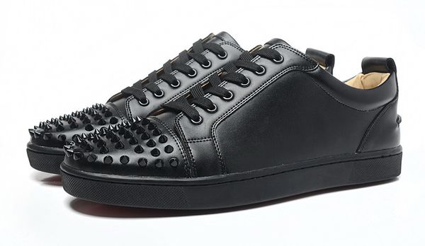 low cut genuine leather spiked toe flats red bottom luxury shoes 2018 new for men and women designer sneakers famous brand c13, Black
low cut genuine leather spiked toe flats red bottom luxury shoes 2018 new for men and women designer sneakers famous brand c13, Black