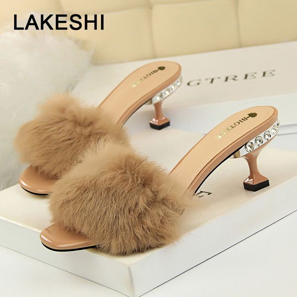 women pumps middle heels sandals women furry shoes fashion kitten heels new ladies shoes slippers crystal high, Black
women pumps middle heels sandals women furry shoes fashion kitten heels new ladies shoes slippers crystal high, Black