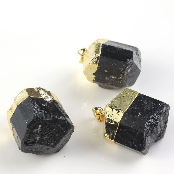 10 pcs irregular shape black tourmaline stone pendant with rope chain gold plated for party gift jewelr, Silver
10 pcs irregular shape black tourmaline stone pendant with rope chain gold plated for party gift jewelr, Silver