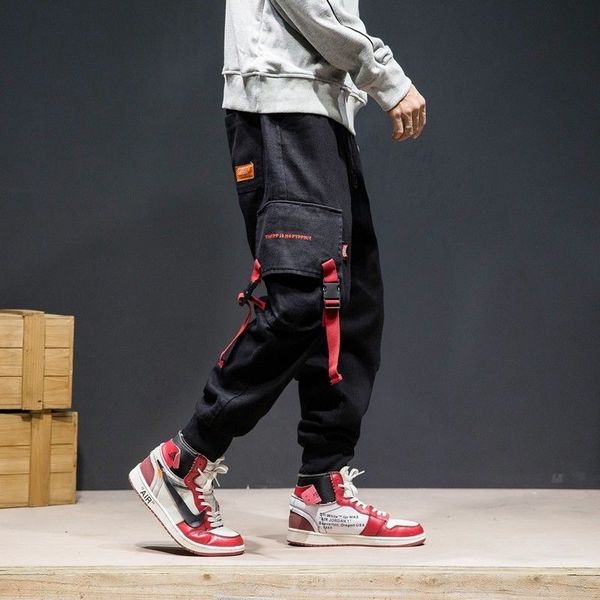 cargo pants men plus size patchwork streetwear pocket joggers loose hip hop elastic waist ankle length trousers techwear, Black
cargo pants men plus size patchwork streetwear pocket joggers loose hip hop elastic waist ankle length trousers techwear, Black
