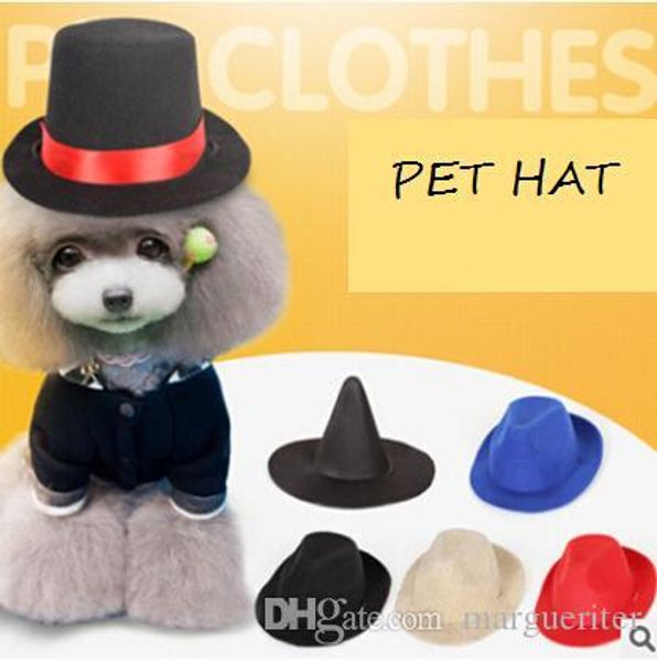 halloween pet dog hats halloween black witch hat magic hats fashion western cowboy dog hat blue red