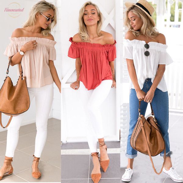 off плеча sexy сборки tshirt с коротким рукавом 2020 лето новые твердая рассечение шеи backless плиссированные шифоновые рубашки мода женщин, White
off плеча sexy сборки tshirt с коротким рукавом 2020 лето новые твердая рассечение шеи backless плиссированные шифоновые рубашки мода женщин, White