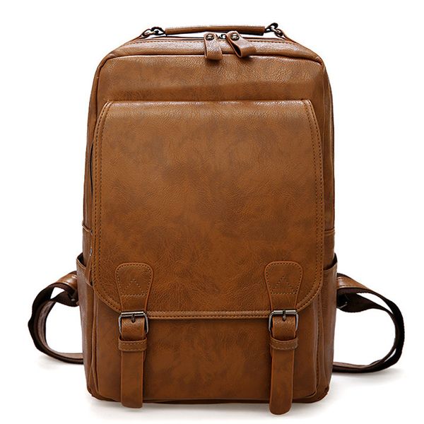 vintage men backpack waterproof khaki pu leather travel bag man big capacity male mochila lapbag teenager backpacks t200326
vintage men backpack waterproof khaki pu leather travel bag man big capacity male mochila lapbag teenager backpacks t200326