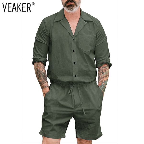 2018 new men's autumn jumpsuit male long sleeve rompers single breasted jumpsuits mens overalls cargo short pants set 4xl, Gray
2018 new men's autumn jumpsuit male long sleeve rompers single breasted jumpsuits mens overalls cargo short pants set 4xl, Gray