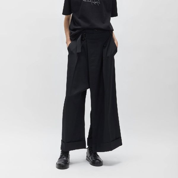 27-46 2019 new women men's clothing hair stylist fashion costume loose casual wide leg pants plus size costumes, Black
27-46 2019 new women men's clothing hair stylist fashion costume loose casual wide leg pants plus size costumes, Black