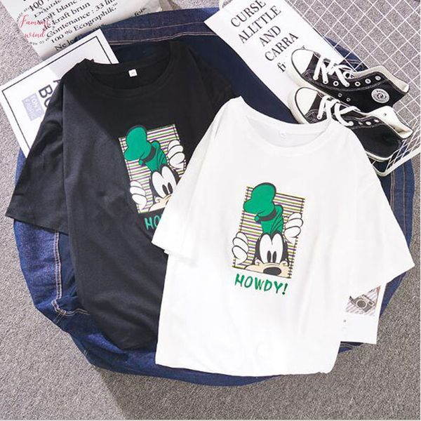 cute cartoon print t shirt women short sleeve o neck cotton spandex women tees casual loose woman t shirt, White
cute cartoon print t shirt women short sleeve o neck cotton spandex women tees casual loose woman t shirt, White