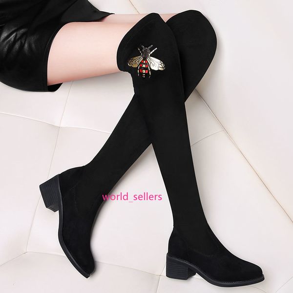 designer luxury women boots winter boots 2019 black suede fashion thigh high boots size 35-40 681034
designer luxury women boots winter boots 2019 black suede fashion thigh high boots size 35-40 681034