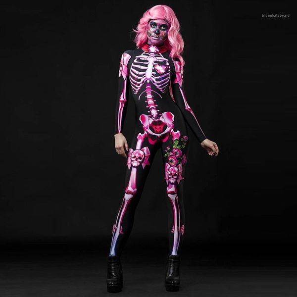 props long sleeve party stagewear pink skull cosplay womens catsuit costumes halloween scary full, Black
props long sleeve party stagewear pink skull cosplay womens catsuit costumes halloween scary full, Black