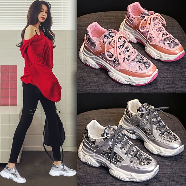 trainers women's platform sneakers women shoes lace-up breathable casual women running chunky sneakers female 2906, Black
trainers women's platform sneakers women shoes lace-up breathable casual women running chunky sneakers female 2906, Black