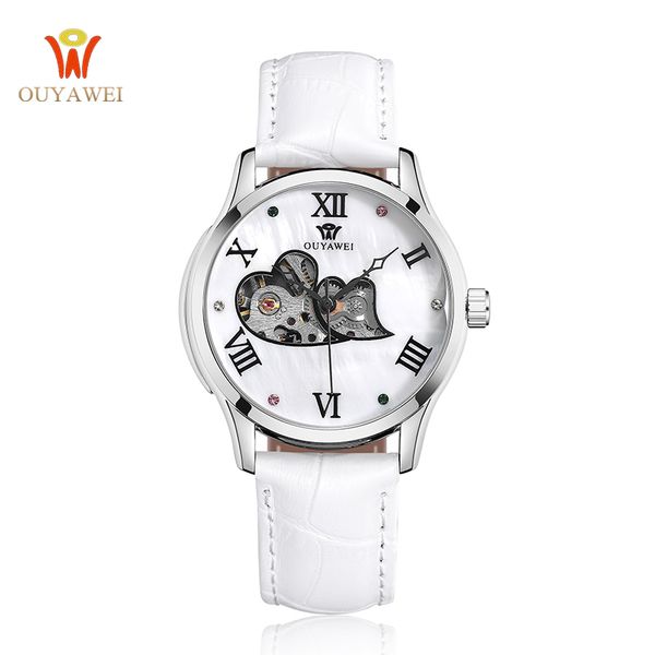 2019 women watch ouyawei white leather band female simple gift watchbrand automatic mechanical golden skeleton wrist watches, Slivery;brown
2019 women watch ouyawei white leather band female simple gift watchbrand automatic mechanical golden skeleton wrist watches, Slivery;brown