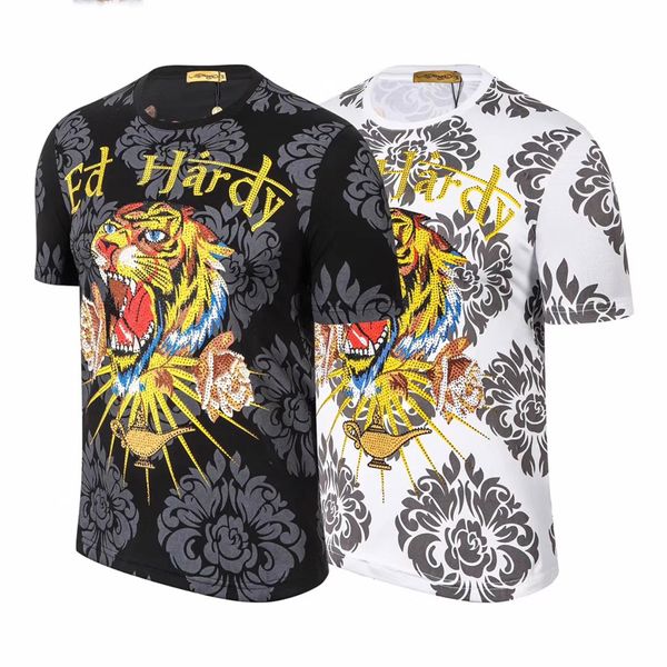 

Ed Hardy Summer Brand Designer T Shirt Hip Hop Mens clothes Casual T Shirts For Men With Tiger Print T-Shirt Size M-3XL A1960