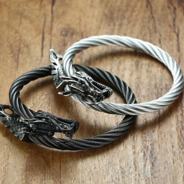 2019 new simple trend jewelry men's bracelet 7 mm stainless steel wia dragon open bracelet black for husband gift men
2019 new simple trend jewelry men's bracelet 7 mm stainless steel wia dragon open bracelet black for husband gift men