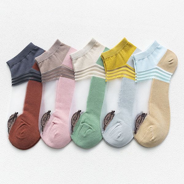 women socks fashion breathable glass silk three bar ankle socks calzini donna chaussette femme calcetas mujer woman, Black;white
women socks fashion breathable glass silk three bar ankle socks calzini donna chaussette femme calcetas mujer woman, Black;white