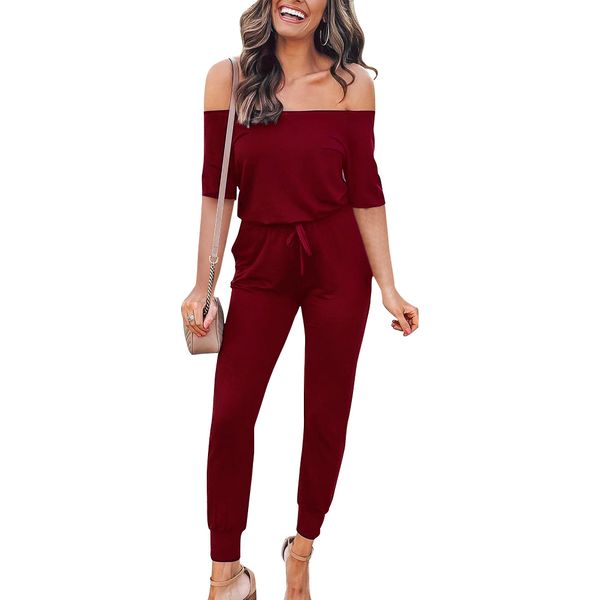 beam foot short sleeve solid casual dating elastic waist travel daily summer with pockets soft off shoulder party women jumpsuit, Black;white
beam foot short sleeve solid casual dating elastic waist travel daily summer with pockets soft off shoulder party women jumpsuit, Black;white