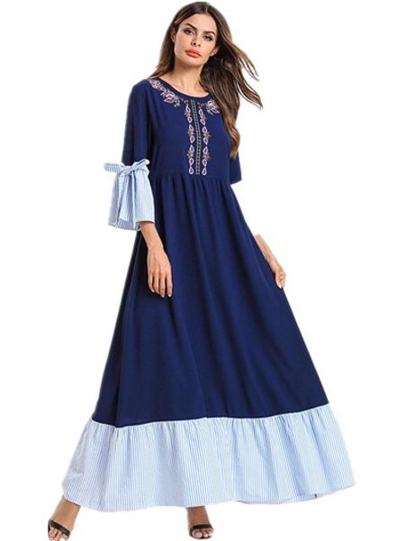 kaftans morocco muslim modest fashion girly embroidered bow seven-point sleeves ramadan big swing color stitching dress 197614, Red
kaftans morocco muslim modest fashion girly embroidered bow seven-point sleeves ramadan big swing color stitching dress 197614, Red