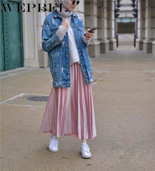 wepbel muslim fashion women's skirt arab girl dress ramadan islamic clothing pleated straight ankle-length skirt, Black
wepbel muslim fashion women's skirt arab girl dress ramadan islamic clothing pleated straight ankle-length skirt, Black