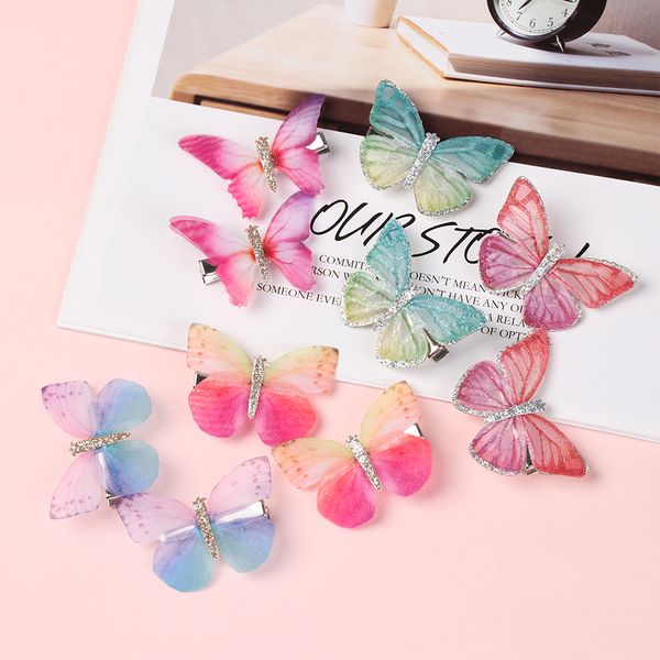 2pcs girls colorful dream butterfly cartoon hairpin children fashion hair clips crystal sequins barrettes princess hair jewelry, Golden;white
2pcs girls colorful dream butterfly cartoon hairpin children fashion hair clips crystal sequins barrettes princess hair jewelry, Golden;white