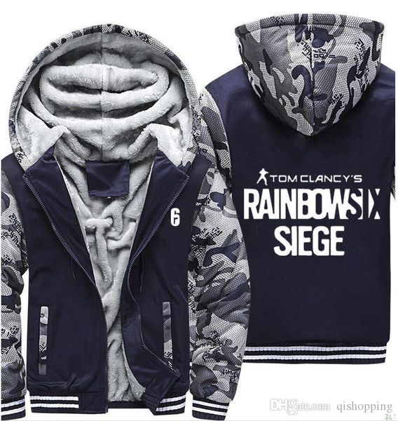 rainbow six siege hoodie camouflage coat winter thicken fleece cotton coat cashmere hoodie zipper jacket warm sweatshirt us eu size, Blue;black
rainbow six siege hoodie camouflage coat winter thicken fleece cotton coat cashmere hoodie zipper jacket warm sweatshirt us eu size, Blue;black