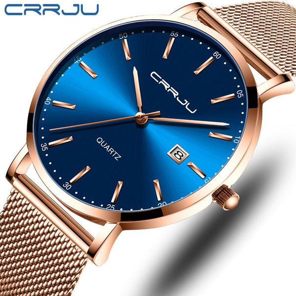 2019 crrju classic business rose mesh belt stylish quartz watch men waterproof date relogio masculino drop ship 2161 blue dial, Slivery;brown
2019 crrju classic business rose mesh belt stylish quartz watch men waterproof date relogio masculino drop ship 2161 blue dial, Slivery;brown