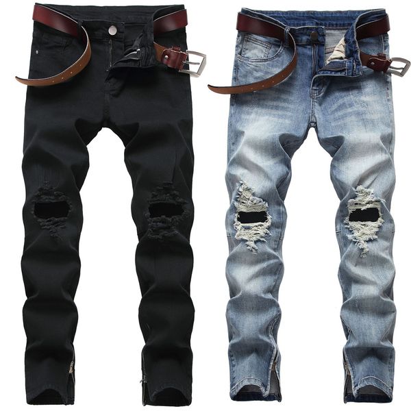 kancoold pencil pants casual hole midweight skinny jeans men new fashion personality ripped zipper stretch denim trousers d23, Black
kancoold pencil pants casual hole midweight skinny jeans men new fashion personality ripped zipper stretch denim trousers d23, Black